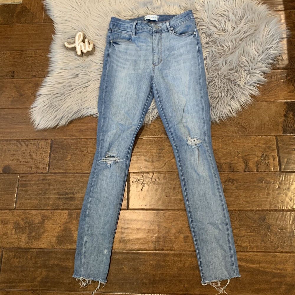 Articles of Society Womens Jeans Size 27 Skinny Raw Hem Distressed Denim Connell